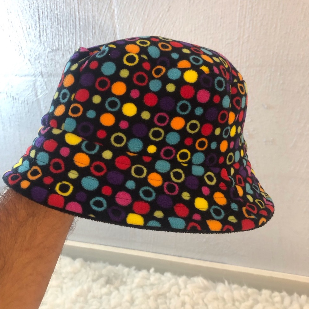 Preowned Like New Bucket Polka Dot Multicolored Unisex S/M Cotton/Polyester Soft